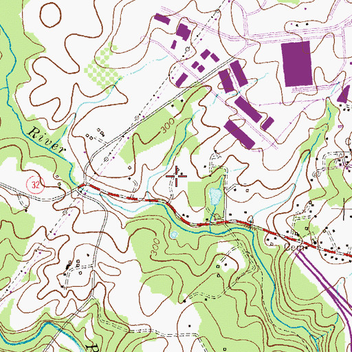 Topographic Map of Rivers Ninty Five Industrial Park, MD
