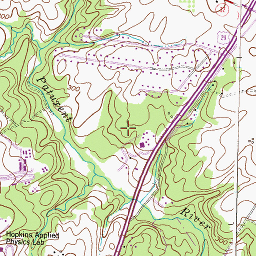 Topographic Map of Riverside, MD