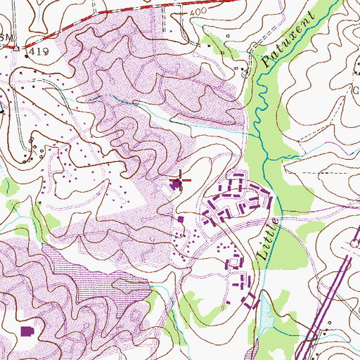 Topographic Map of Running Brook Elementary School, MD