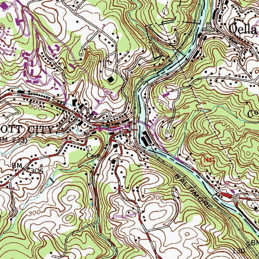 Topographic Map of Saint Pauls School (historical), MD