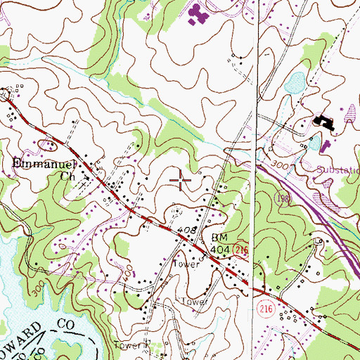 Topographic Map of Saybrook, MD