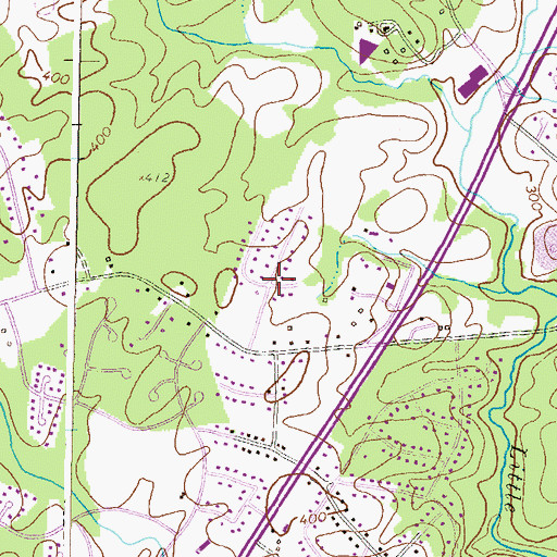 Topographic Map of Sebring, MD