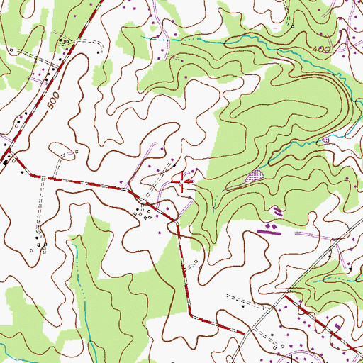 Topographic Map of Simpson Woods, MD