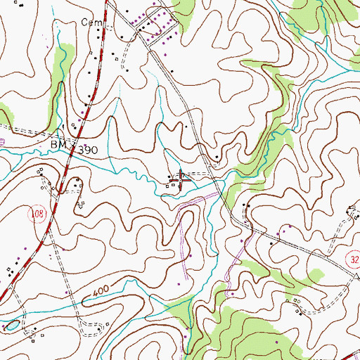 Topographic Map of Spring Lake Farms, MD