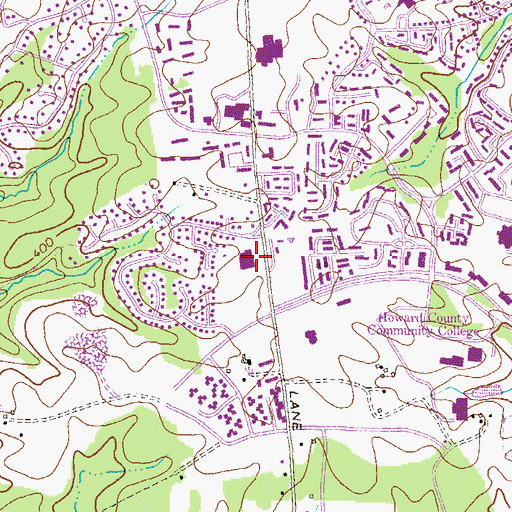 Topographic Map of Swansfield Elementary School, MD