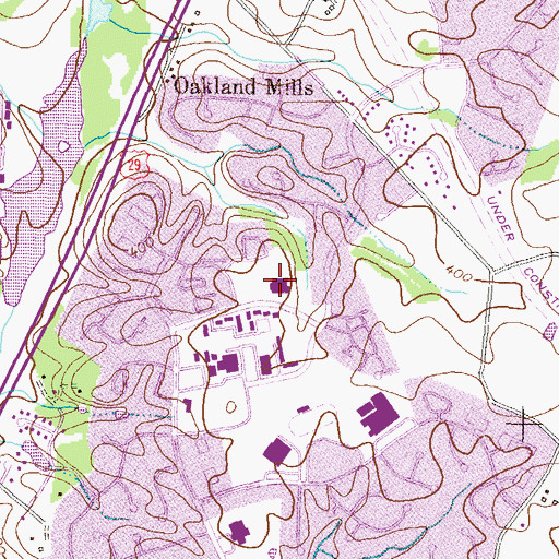Topographic Map of Talbott Springs Elementary School, MD
