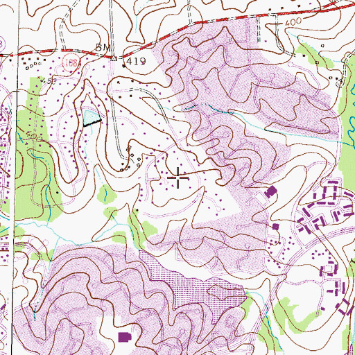 Topographic Map of The Birches, MD