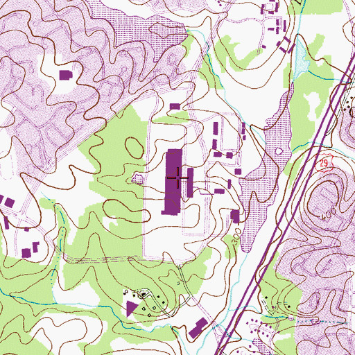 Topographic Map of Columbia Mall Shopping Center, MD