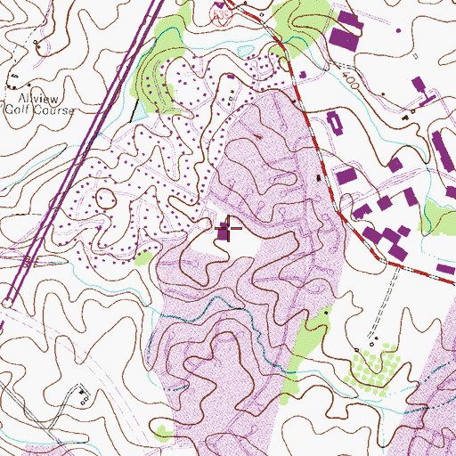 Topographic Map of Thunder Hill Elementary School, MD
