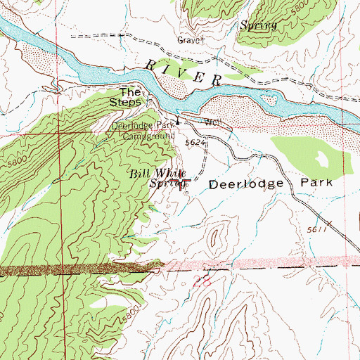 Topographic Map of Bill White Spring, CO