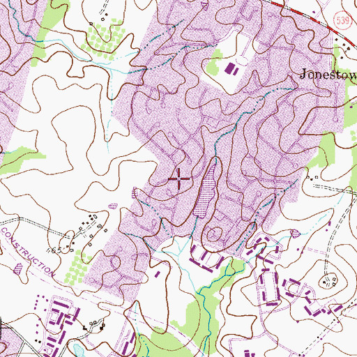 Topographic Map of Wardens Landing, MD
