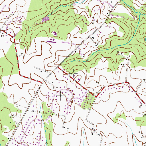 Topographic Map of Wearon Rolling Hills Church, MD