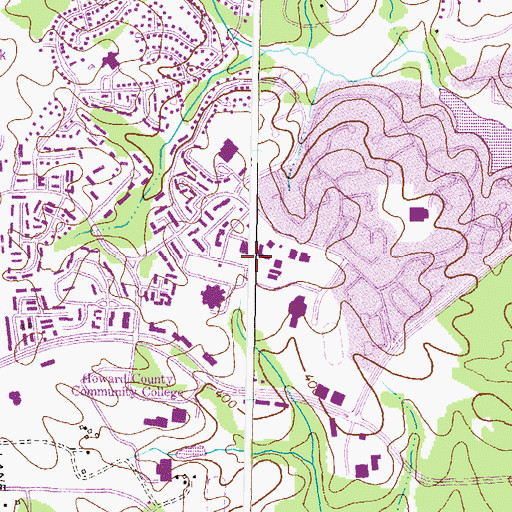 Topographic Map of Wild Lake Village Green Shopping Center, MD