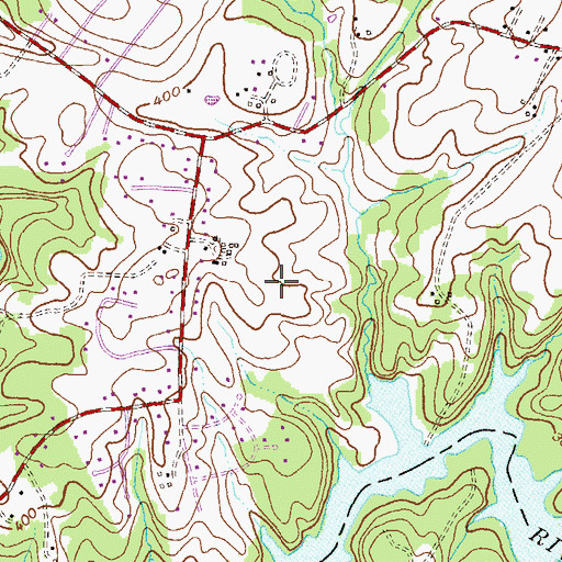 Topographic Map of Williams Contrivance Estates, MD
