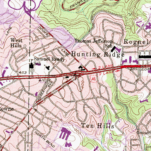 Topographic Map of Calvary Assembly of God Church, MD