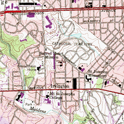 Topographic Map of Church of the Redeemer, MD