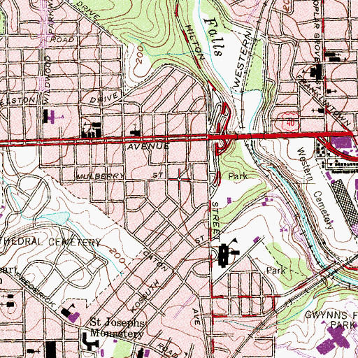 Topographic Map of Friendship Baptist Church, MD
