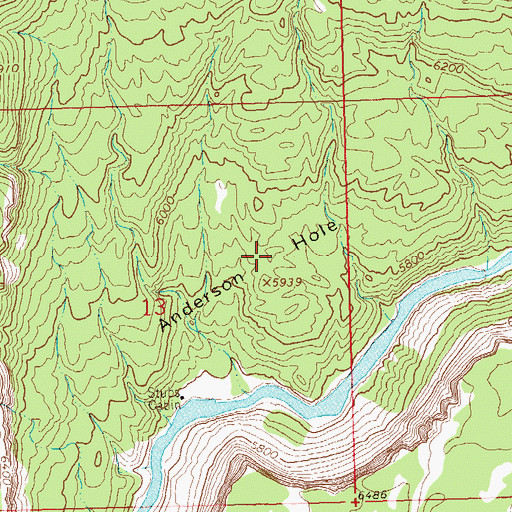 Topographic Map of Anderson Hole, CO