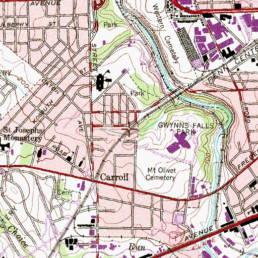 Topographic Map of Kingdom Hall of Jehovahs Witnesses, MD