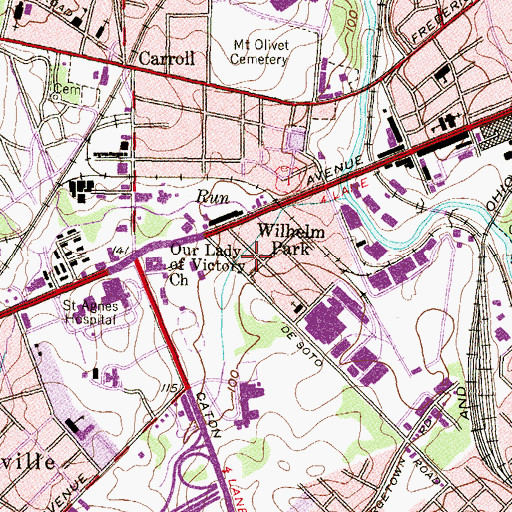 Topographic Map of Kingdom Hall of Jehovahs Witnesses, MD