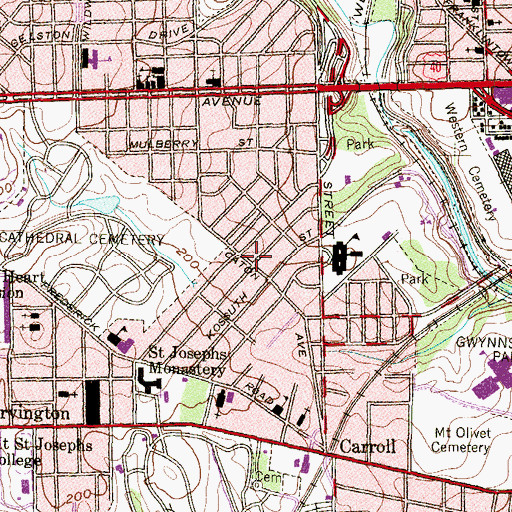 Topographic Map of New Christian Memorial Church, MD