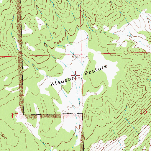 Topographic Map of Klauson Pasture, CO
