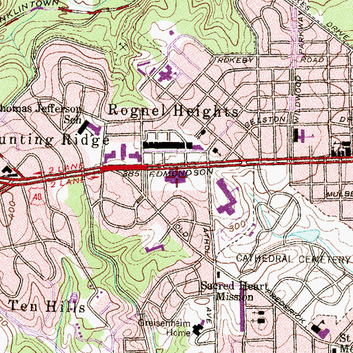 Topographic Map of Westside Skill Center, MD