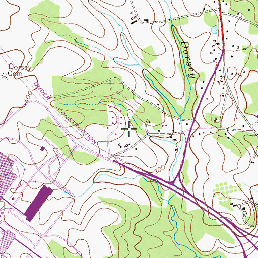 Topographic Map of Annetta Gardens, MD
