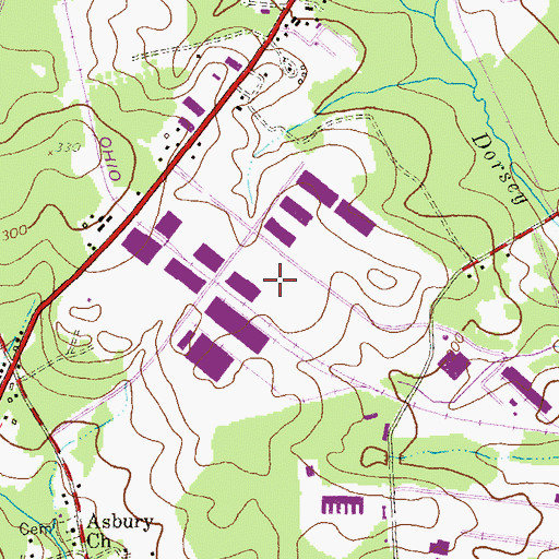 Topographic Map of Baltimore-Washington Industrial Park, MD