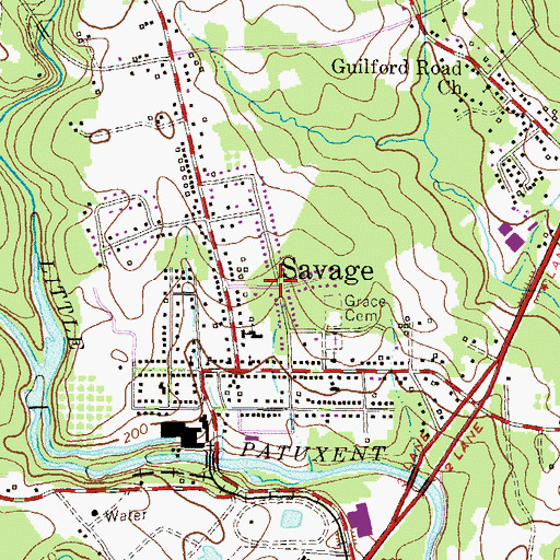 Topographic Map of Bethel Assembly of God Church, MD