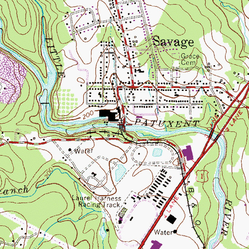 Topographic Map of Bollman Suspension and Trussed Bridge, MD