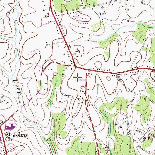 Topographic Map of Brightfield, MD
