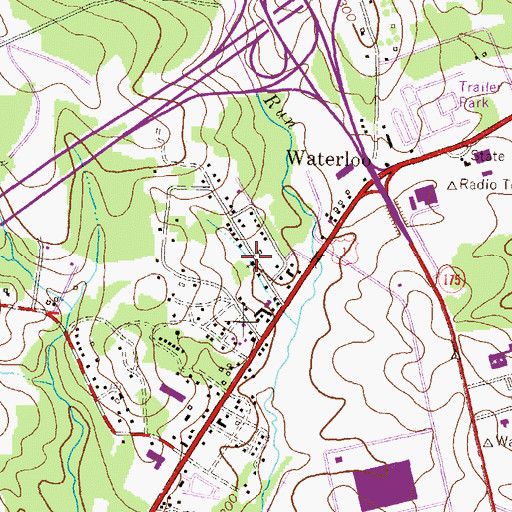 Topographic Map of Cedars Baptist Church, MD
