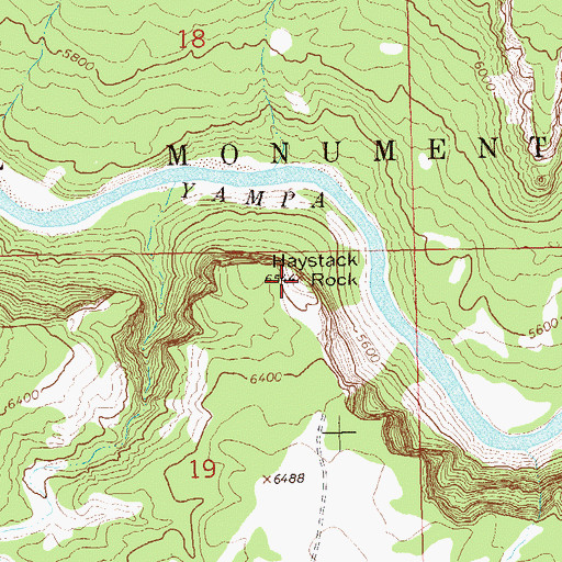 Topographic Map of Haystack Rock, CO