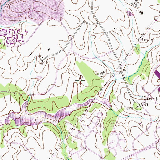 Topographic Map of Elkhorn, MD