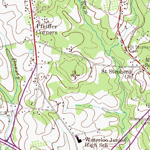 Topographic Map of Falcon Gun Club, MD