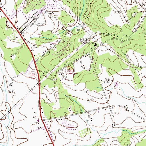 Topographic Map of Font Hill, MD