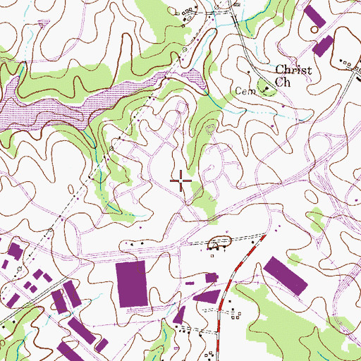 Topographic Map of Hopewell Park, MD