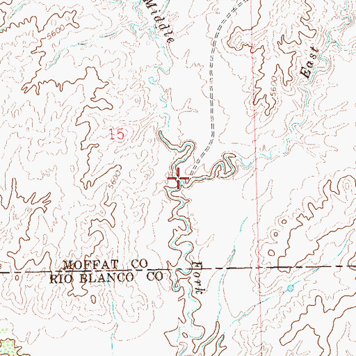 Topographic Map of East Fork Wolf Creek, CO