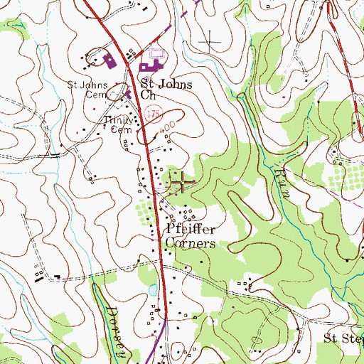 Topographic Map of Locust Manor, MD