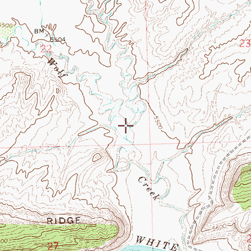 Topographic Map of Middle Fork Wolf Creek, CO
