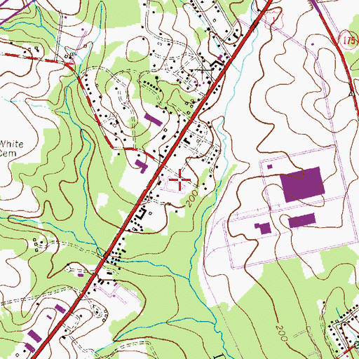 Topographic Map of Maple Trailer Park, MD
