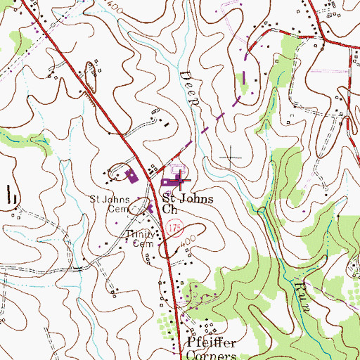 Topographic Map of Maryland School for the Deaf, MD