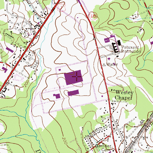 Topographic Map of Maryland Wholesale Food Center, MD