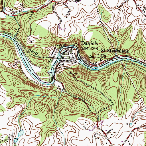 Topographic Map of Never-Ending Spring, MD