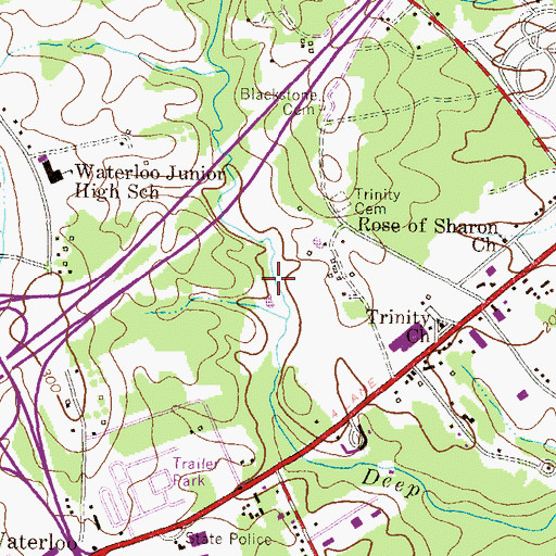 Topographic Map of Port Capital Center Industrial Park, MD