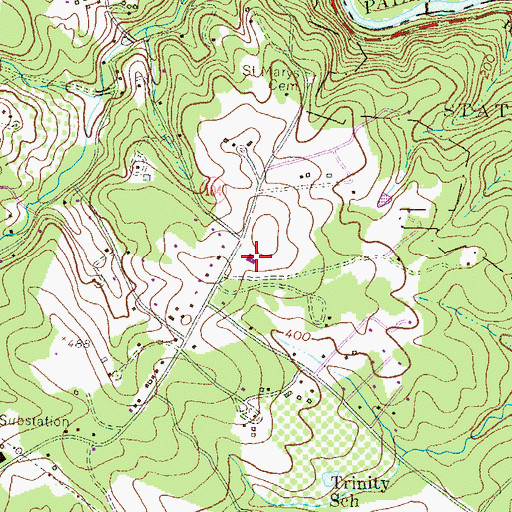 Topographic Map of Saint Mary Our Lady of Perpetual Help School, MD