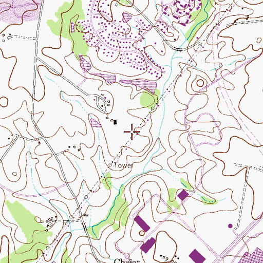 Topographic Map of Sewells Orchard Park, MD