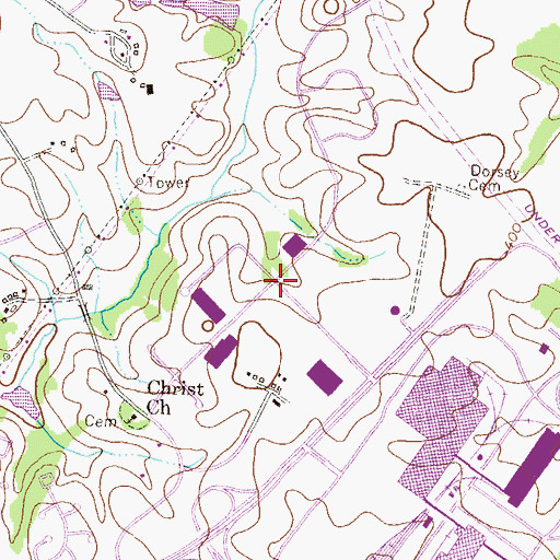 Topographic Map of Sieling Business Park, MD