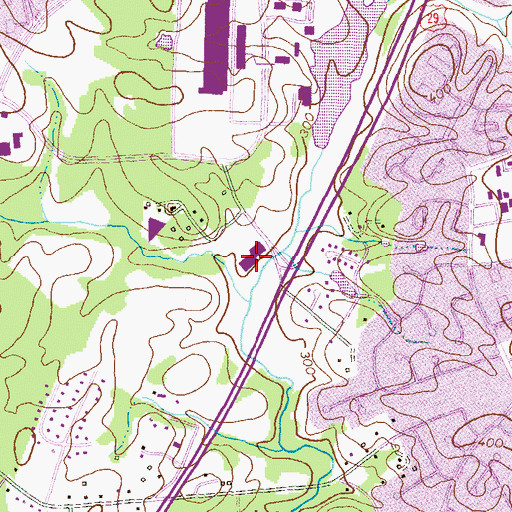 Topographic Map of Symphony Woods Office Center, MD